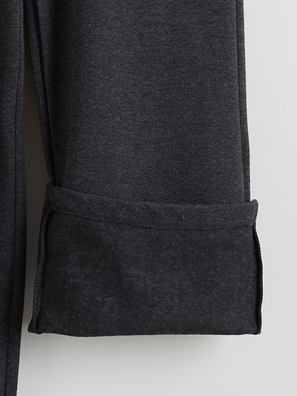 Antrasit Beli Lastikli Kız Çocuk Eşofman Alt-1