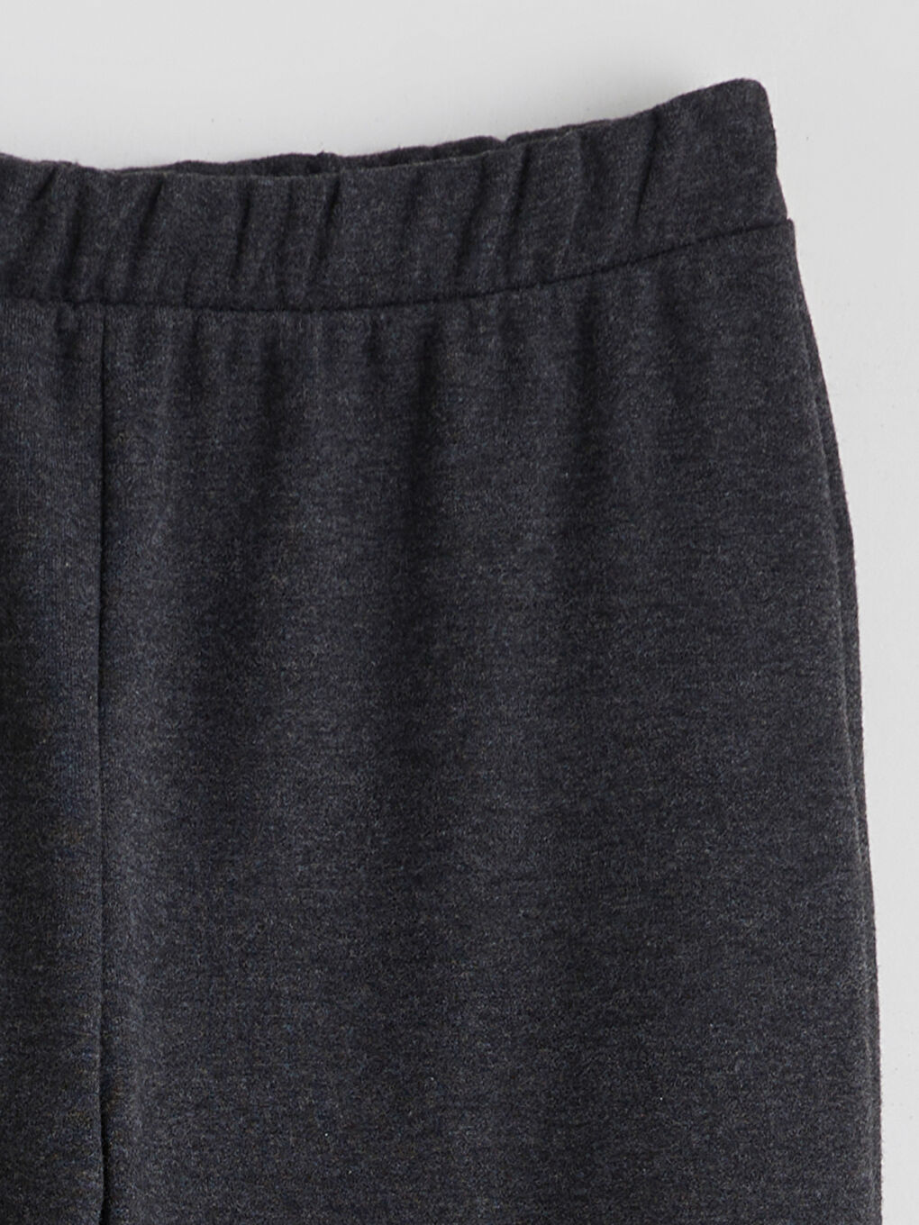 Antrasit Beli Lastikli Kız Çocuk Eşofman Alt-3