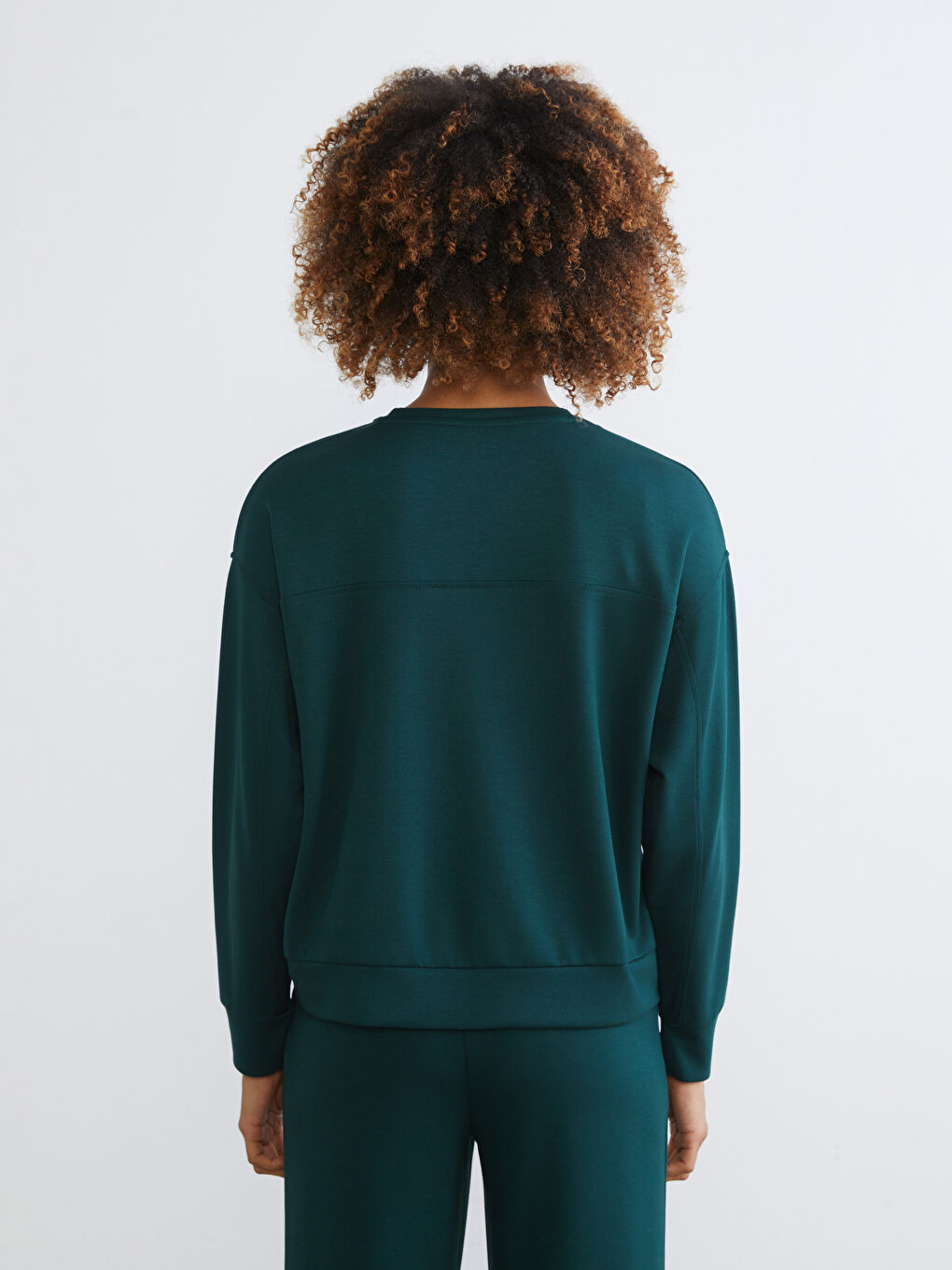 Crew Neck Oversize Women's Sweatshirt-3