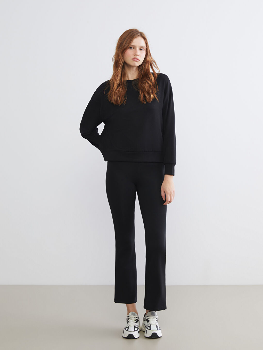 Crew Neck Oversize Women's Sweatshirt-1