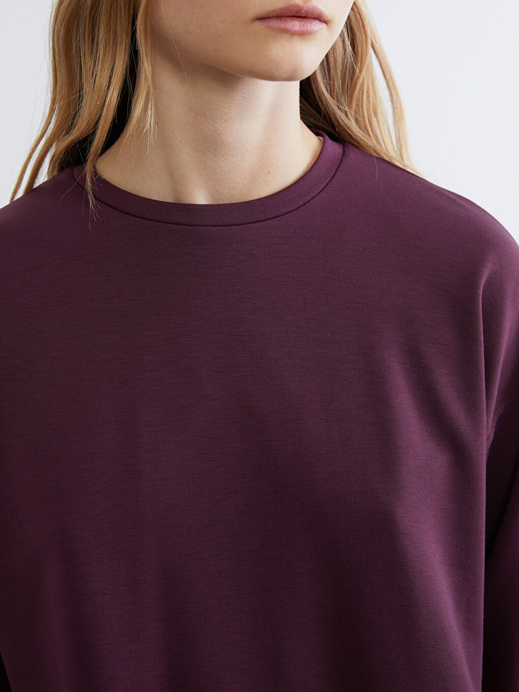 Dukserica sa okruglim izrezom, prevelika, za žene-2