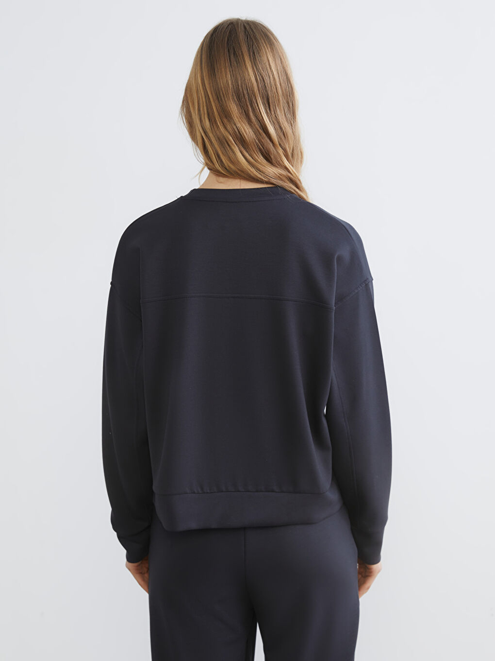 Crew Neck Oversize Women's Sweatshirt-3