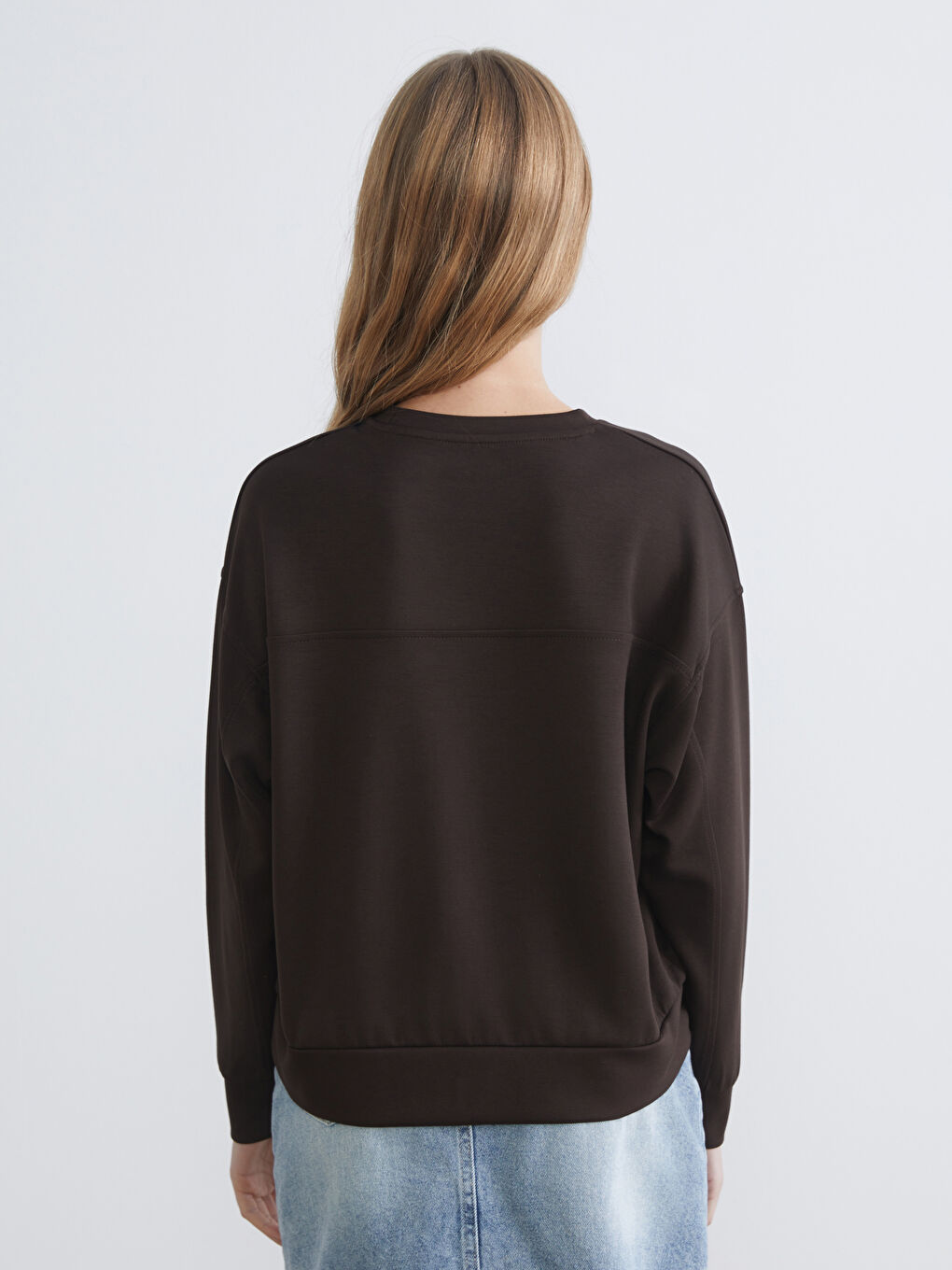 Crew Neck Oversize Women's Sweatshirt-3