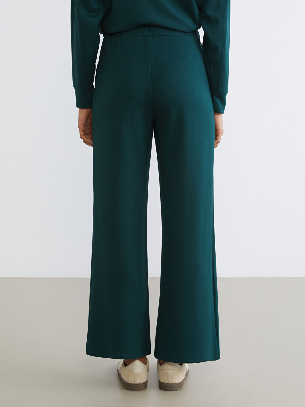 Yeşil Beli Lastikli Kadın Eşofman Altı-3