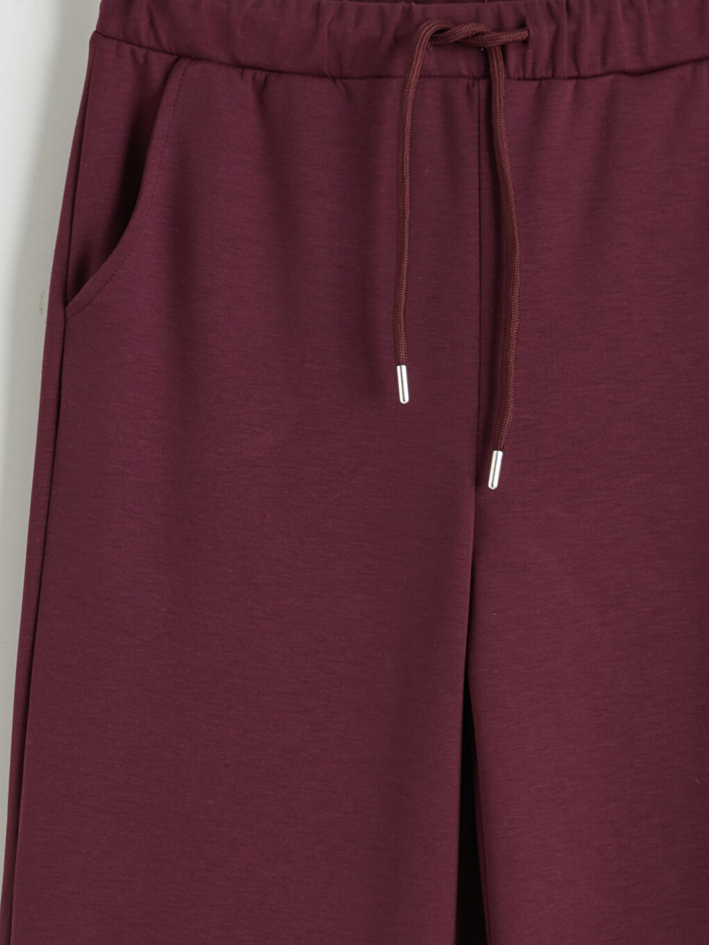 Mürdüm Beli Lastikli Kadın Eşofman Altı-5