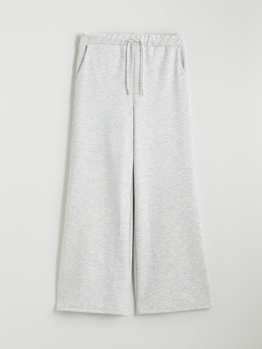 Gri Beli Lastikli Kadın Eşofman Altı-4