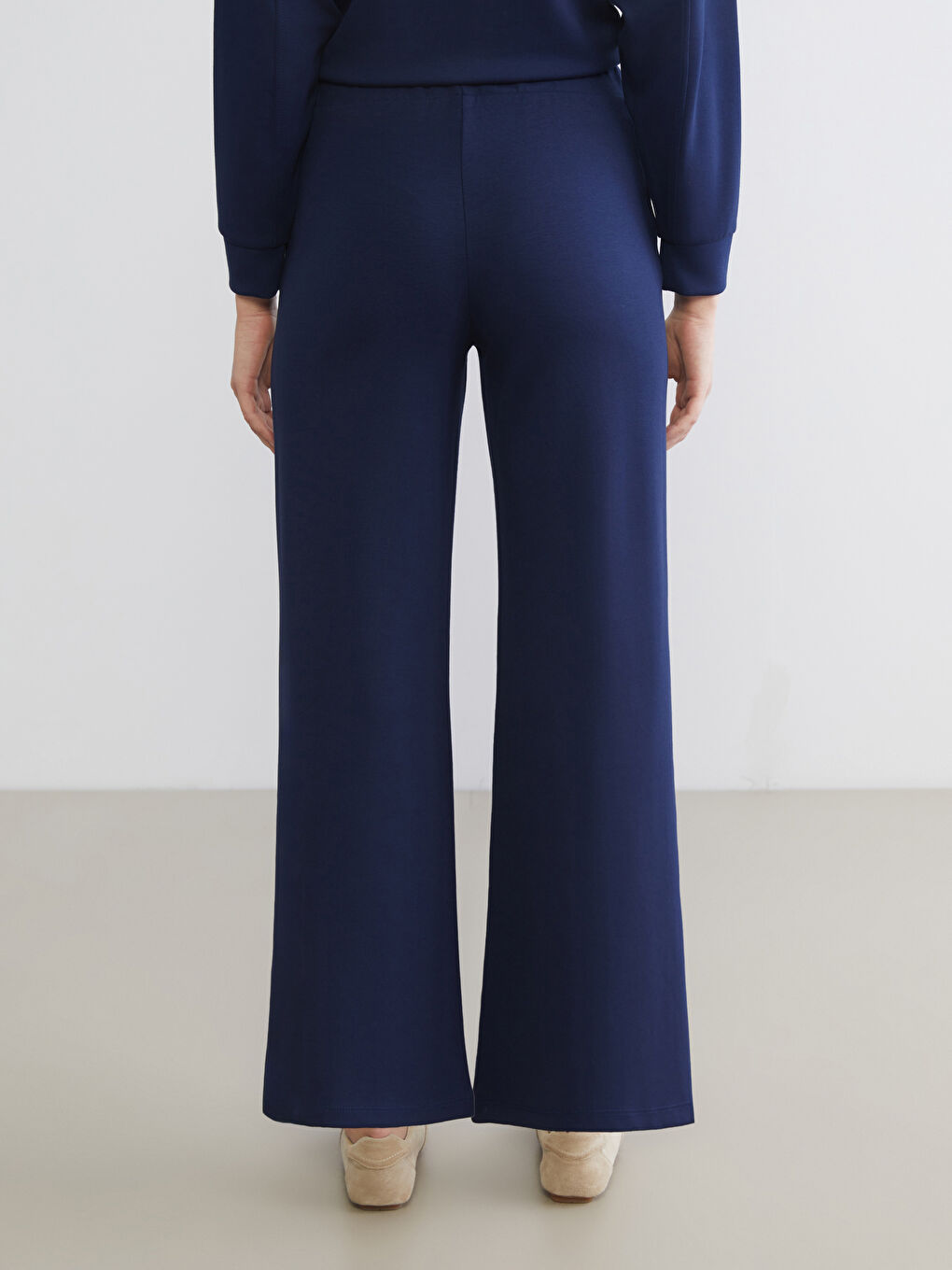 Lacivert Beli Lastikli Kadın Eşofman Altı-3