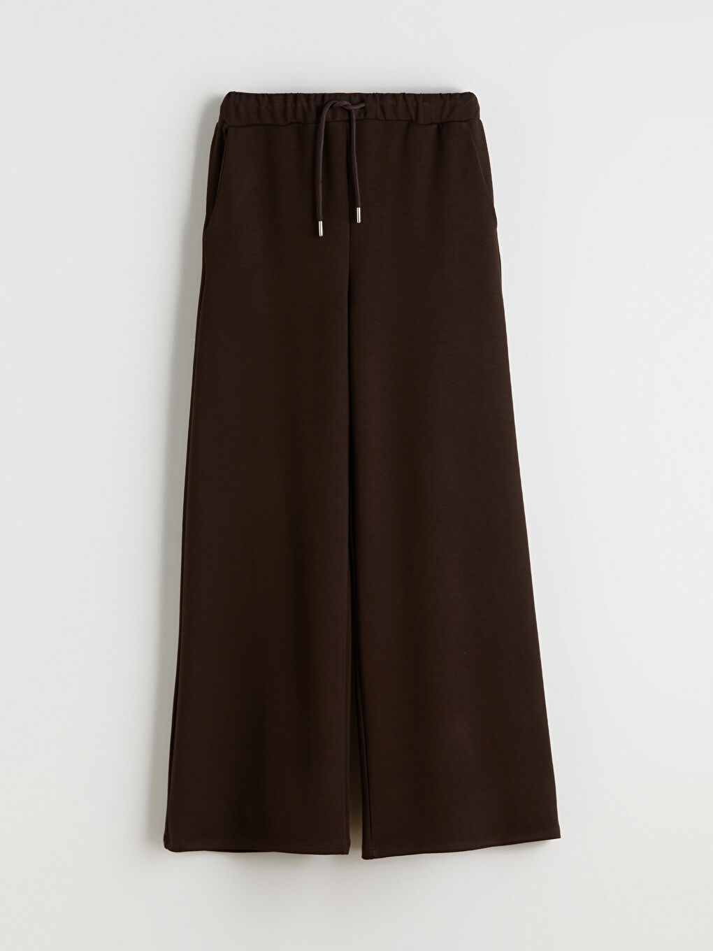 Kahverengi Beli Lastikli Kadın Eşofman Altı-4