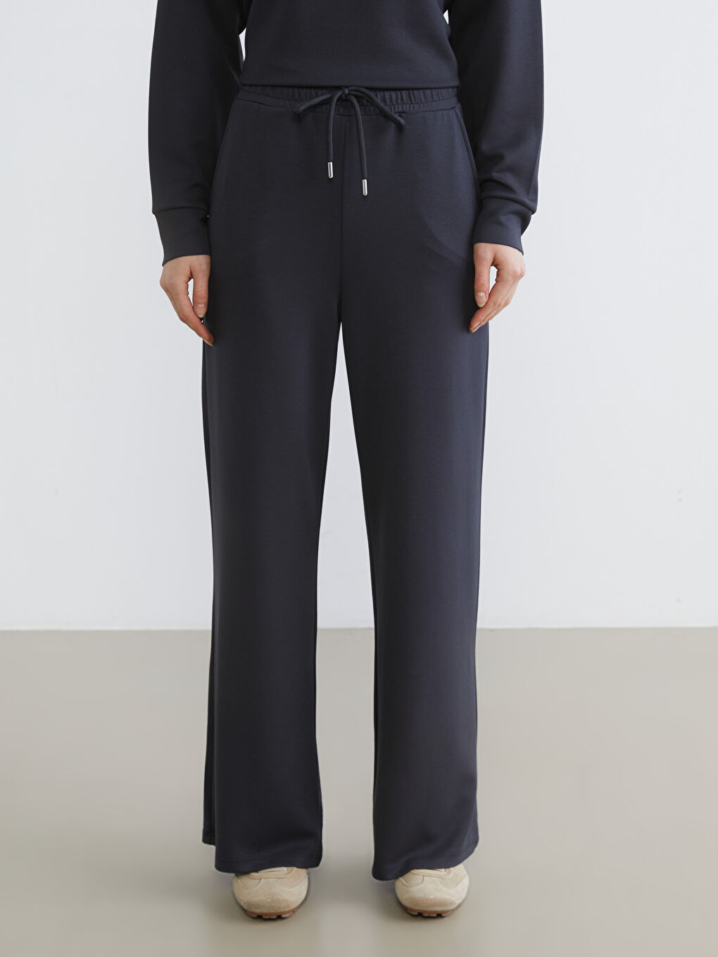 ქალებისთვის ელასტიური წელის სპორტული შარვალი-1