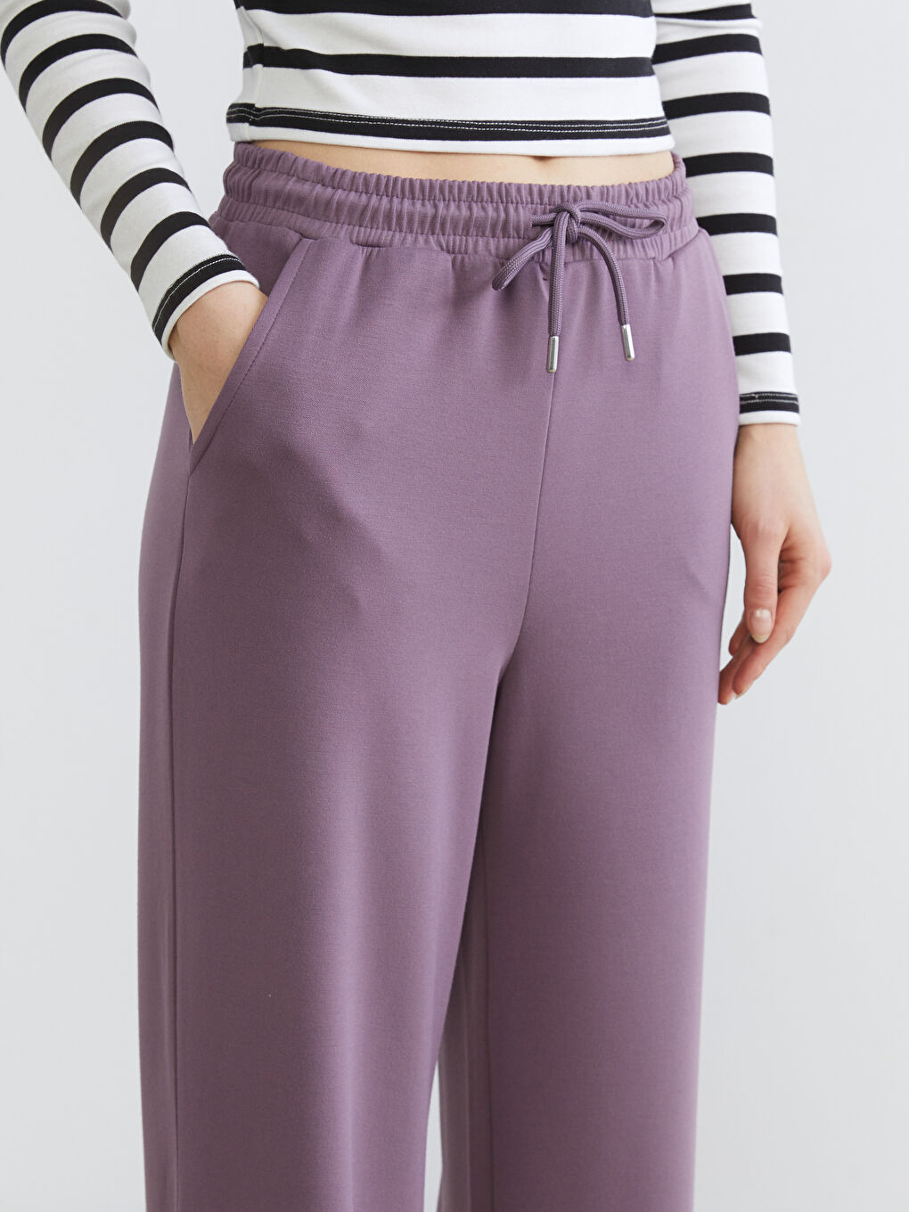 Әйелдерге арналған серпімді белдік спорттық шалбар-2