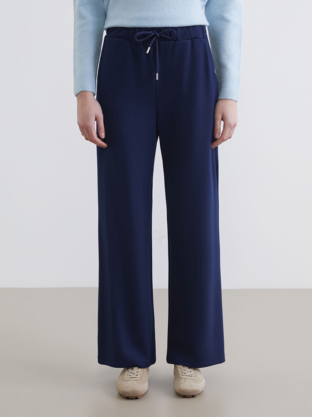 Әйелдерге арналған серпімді белдік спорттық шалбар-1