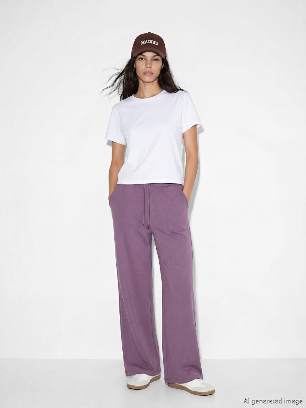 بنطلون رياضي للسيدات بخصر مرن-1