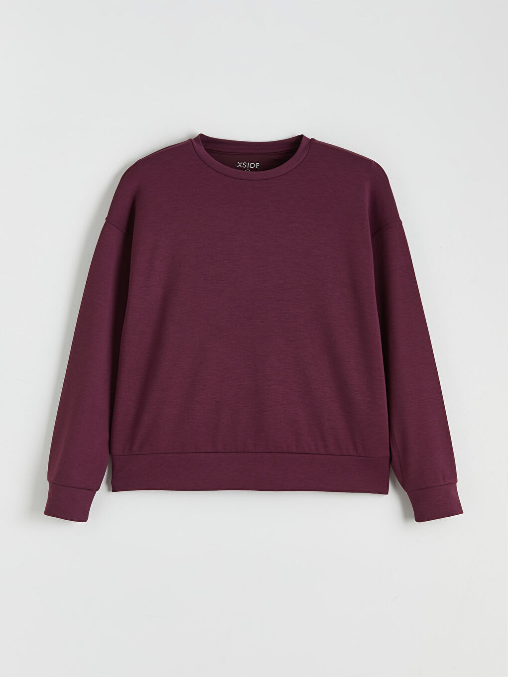 Mürdüm Bisiklet Yaka Oversize Kadın Sweatshirt-4