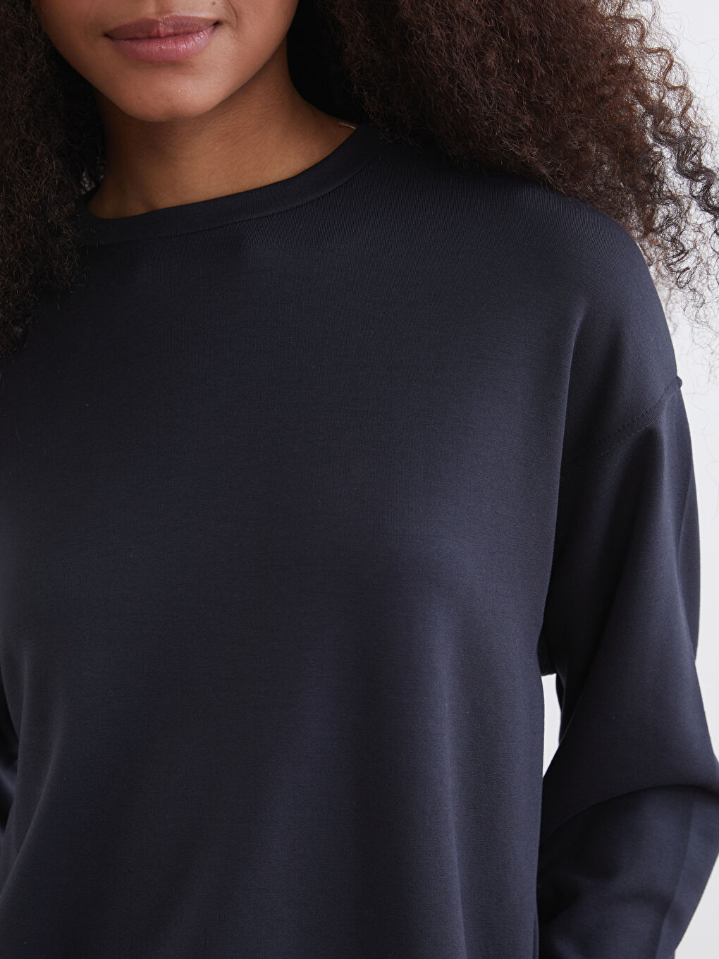 Crew Neck Oversize Women's Sweatshirt-2