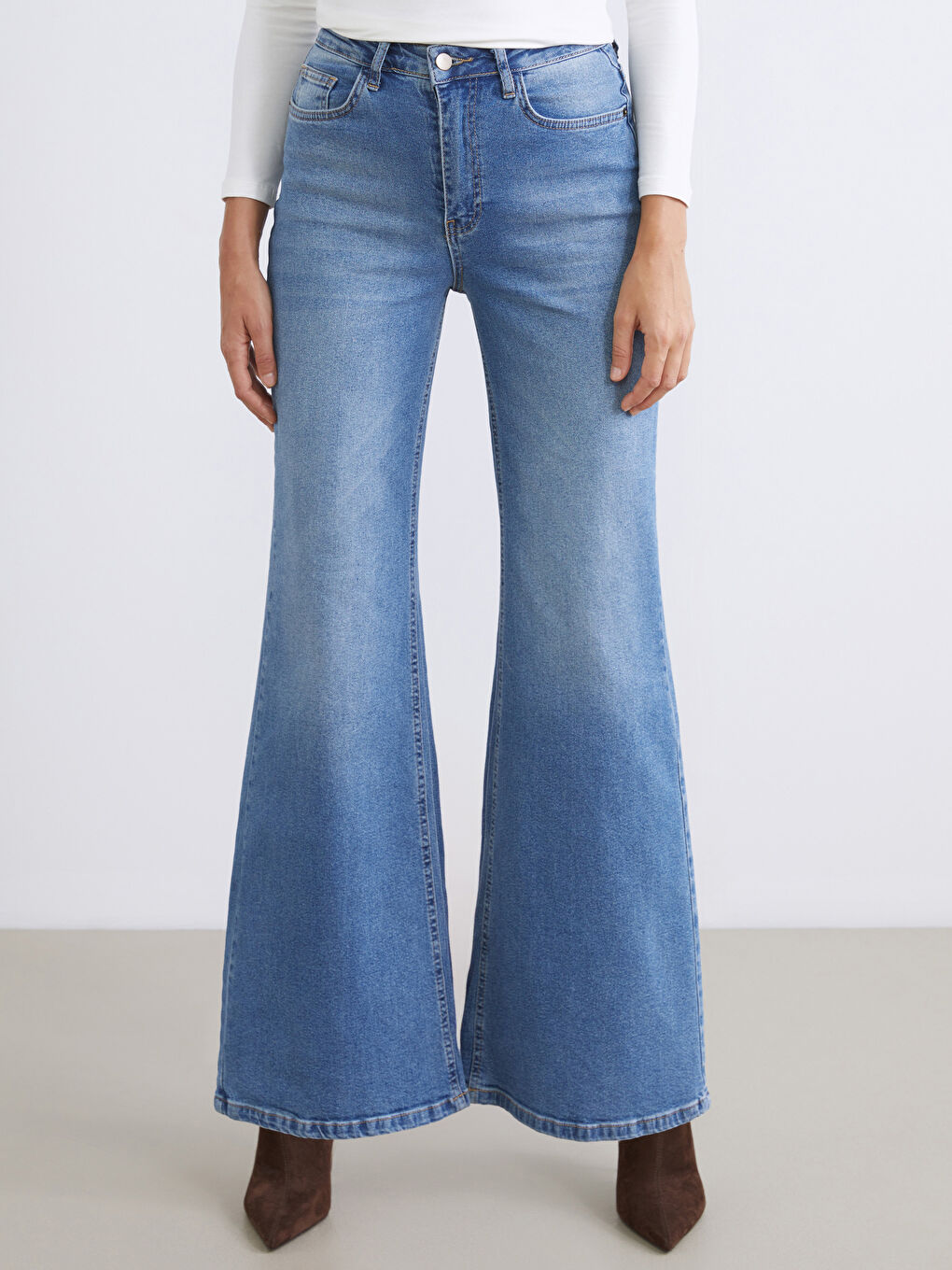 Mavi Flare Kadın Jean Pantolon-1