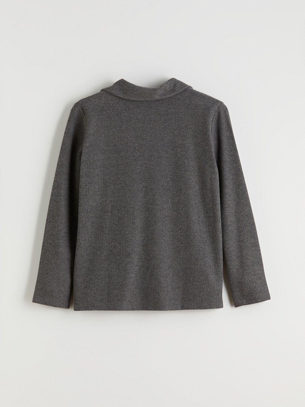 Antrasit Polo Yaka Kadın Tişört-5