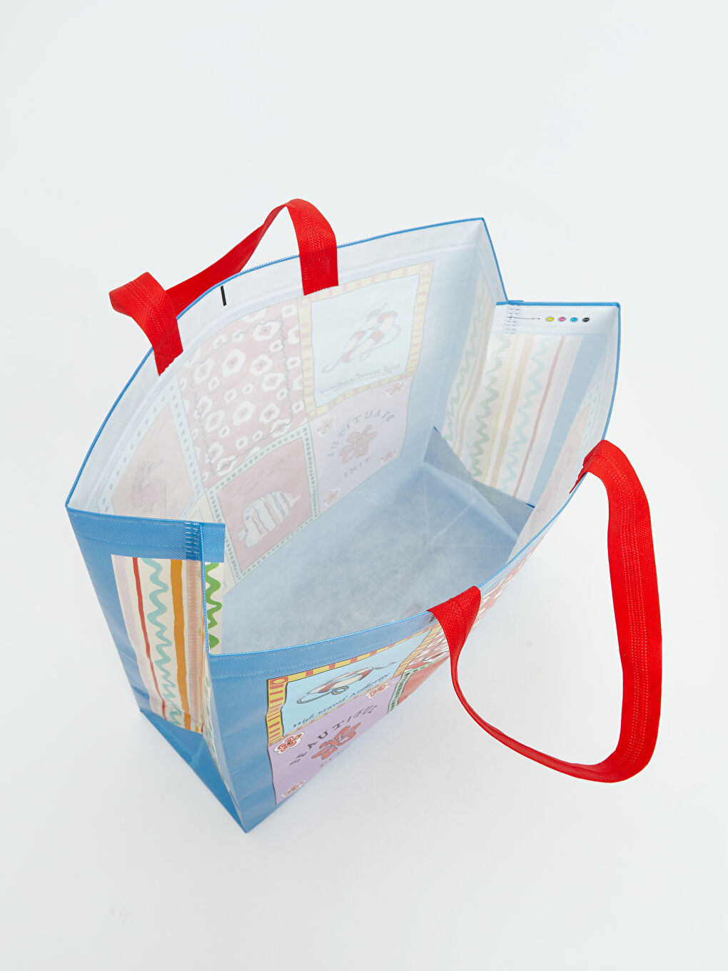 Karışık Baskılı Kadın Alışveriş Çantası-2