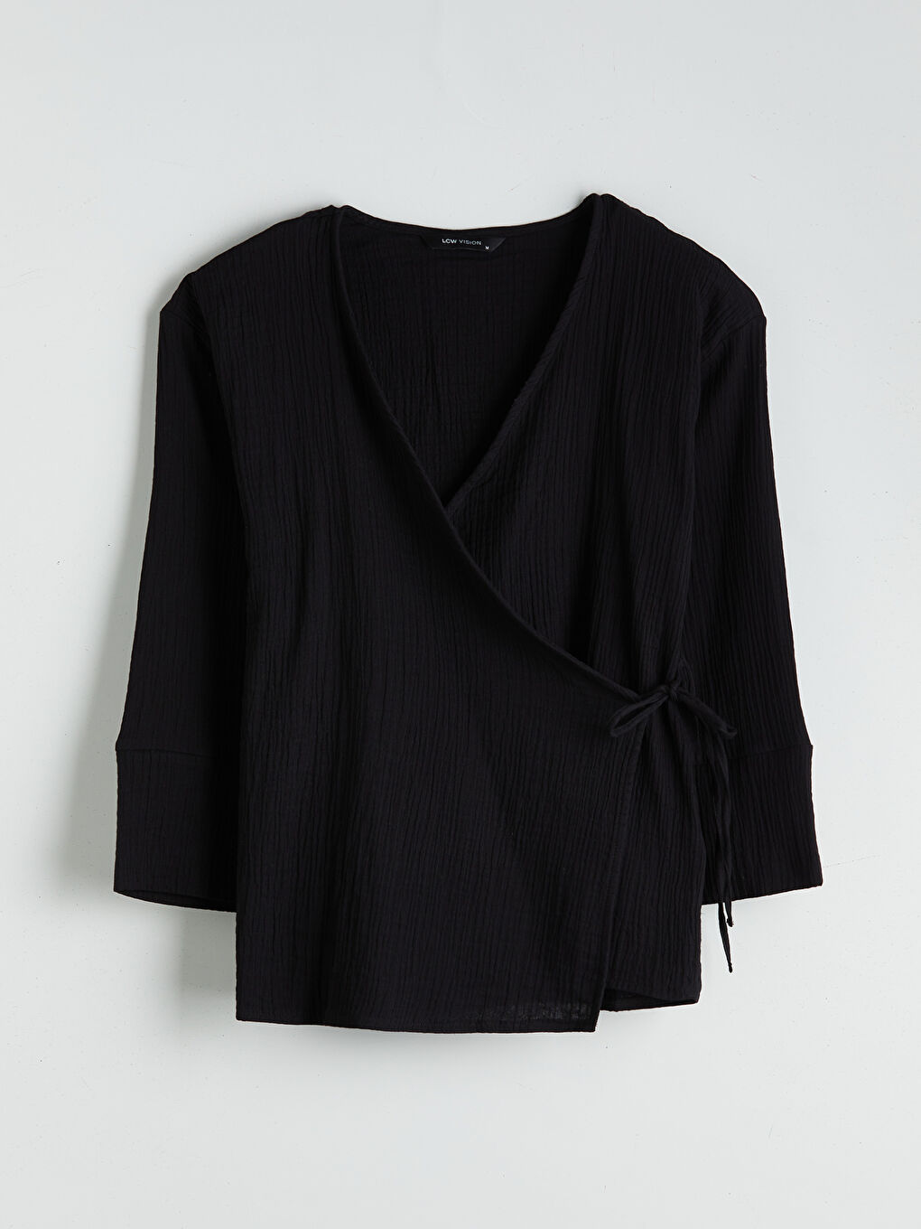 Double Breasted Textured Women's Kimono-1