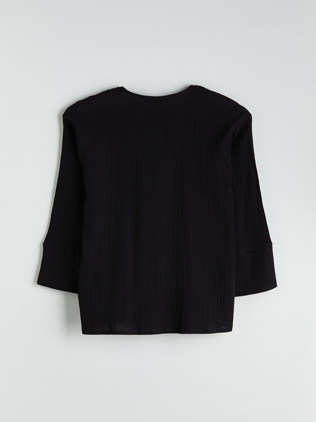 Double Breasted Textured Women's Kimono-3