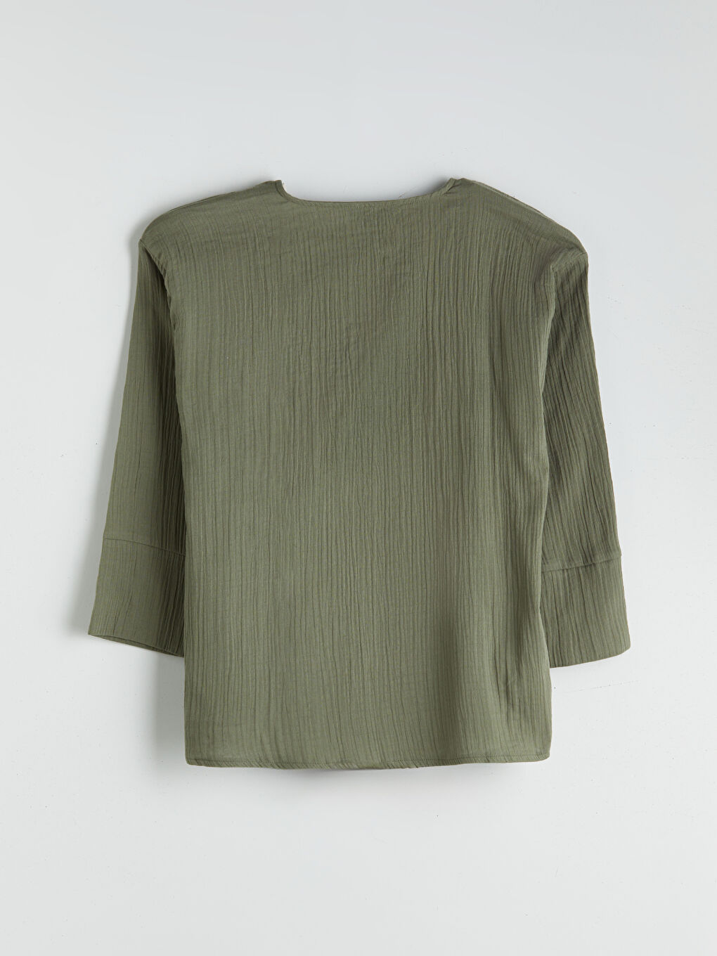 Double Breasted Textured Women's Kimono-3