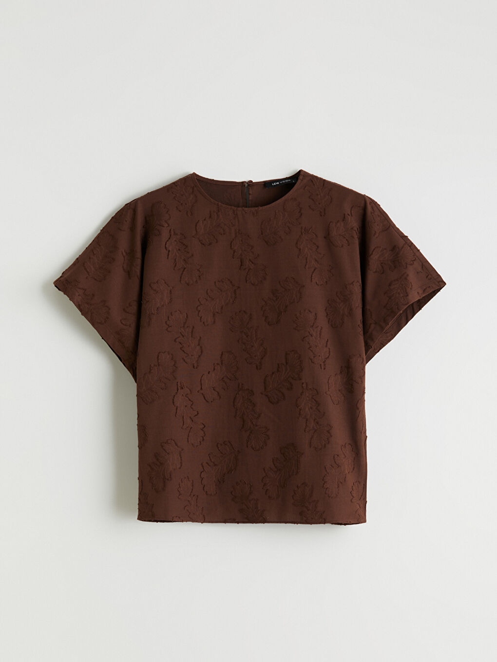 Crew Neck Patterned Blouse-4