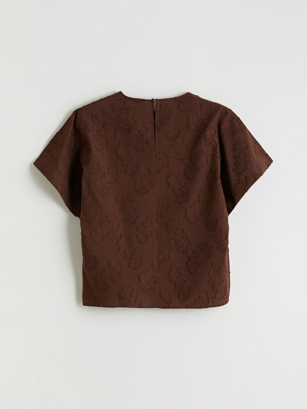 Crew Neck Patterned Blouse-5