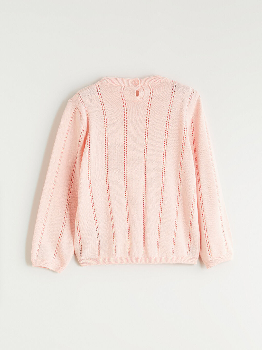 Crew Neck Hole-Knitted Girls' Knitwear Sweater-2