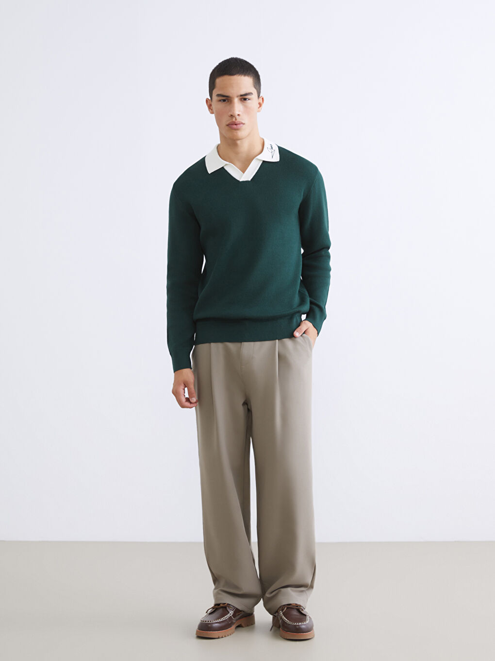 بلوز یه‌خه‌ی پۆڵۆ بۆ پیاوان تریکۆ-1