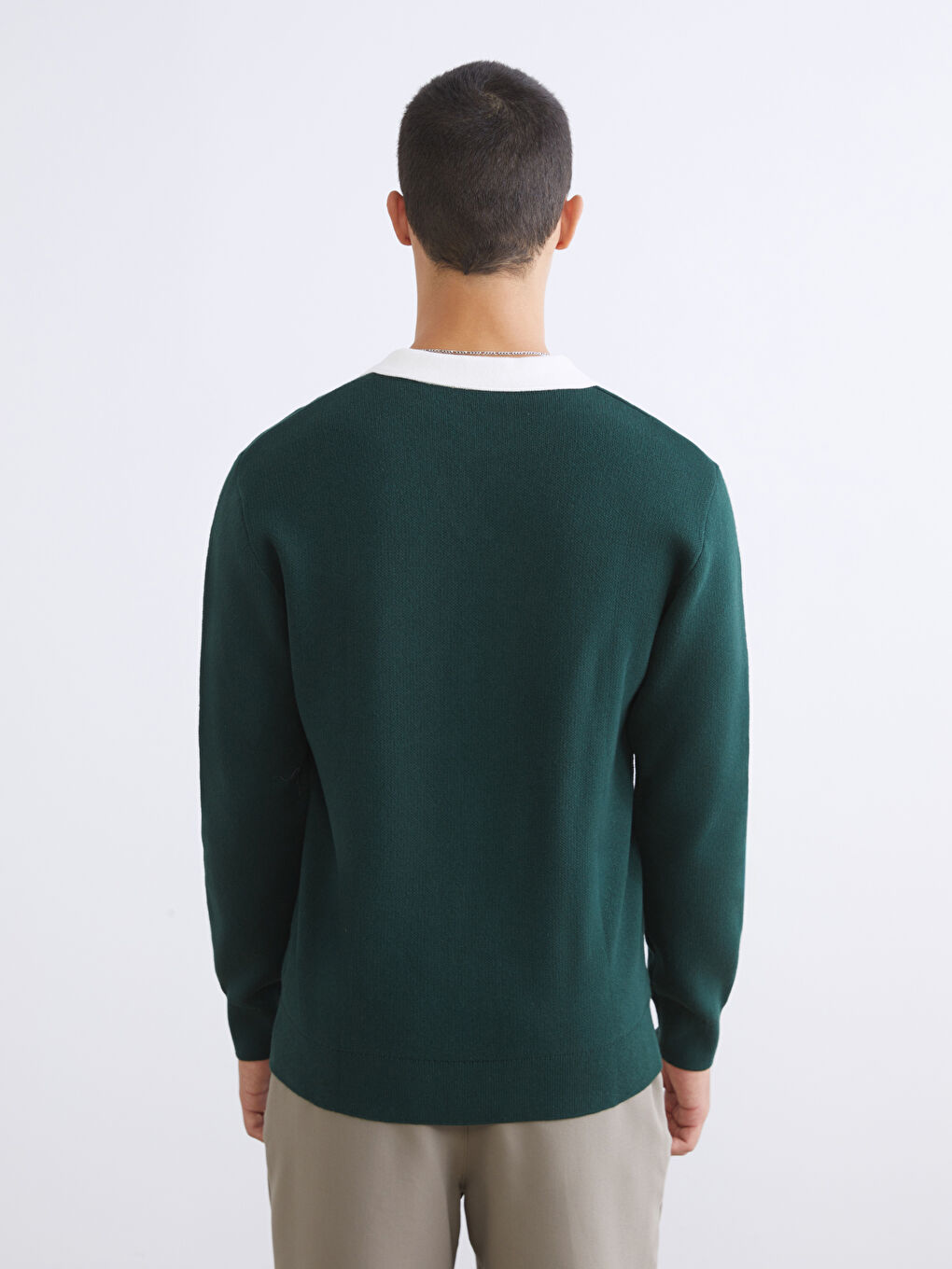 بلوز یه‌خه‌ی پۆڵۆ بۆ پیاوان تریکۆ-3