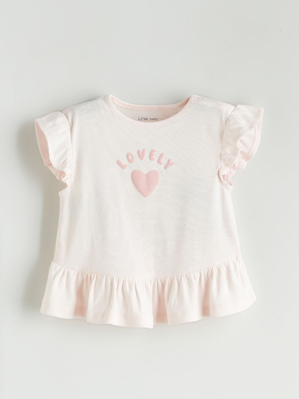 Блузка с круглым вырезом и принтом для малышки девочки и шорты - комплект из 2 предметов-1