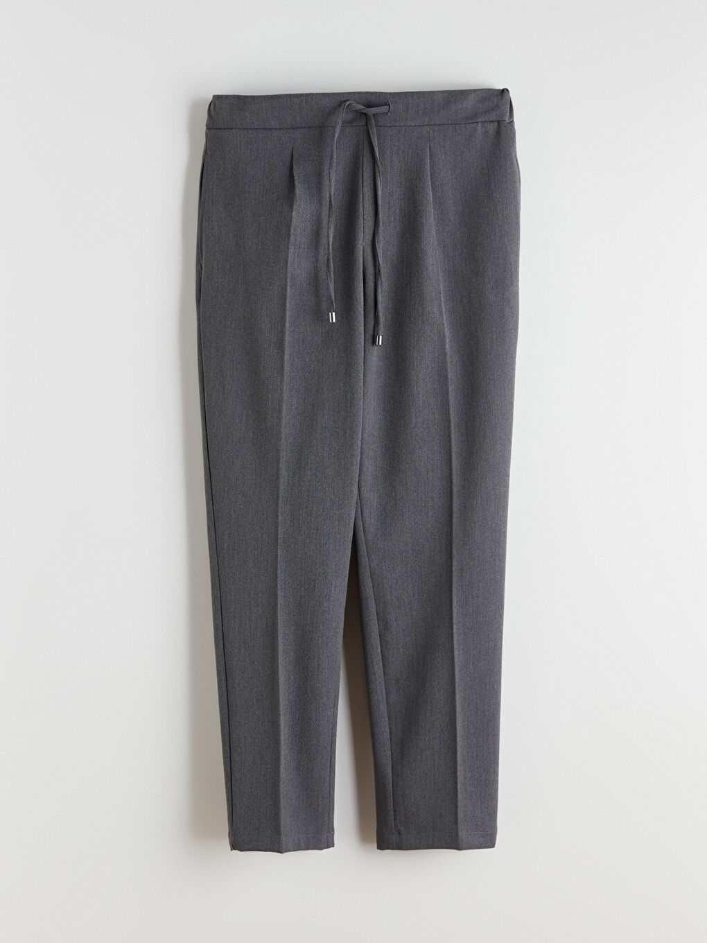 Gri Beli Lastikli Kadın Pantolon-6