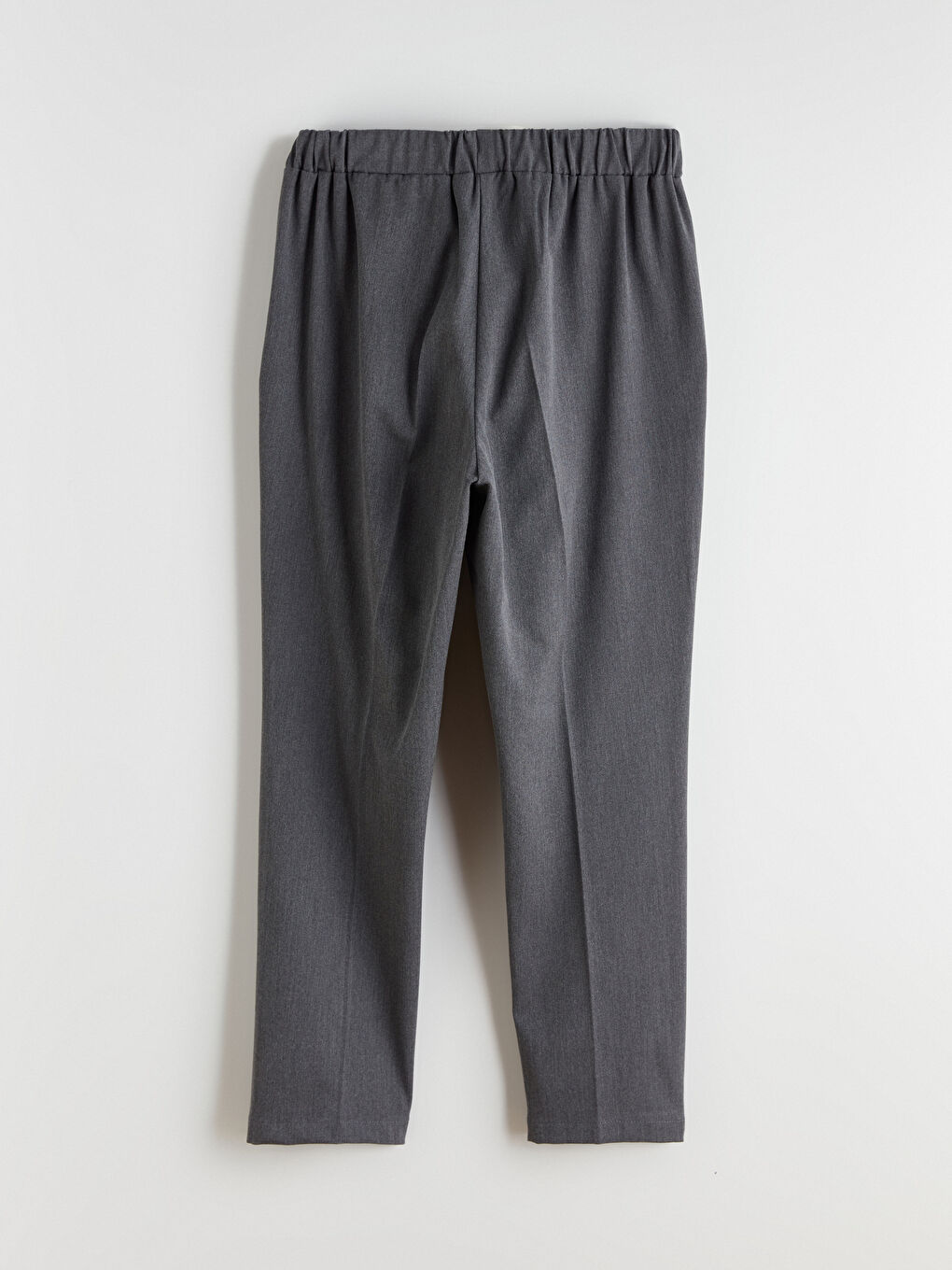 Gri Beli Lastikli Kadın Pantolon-7