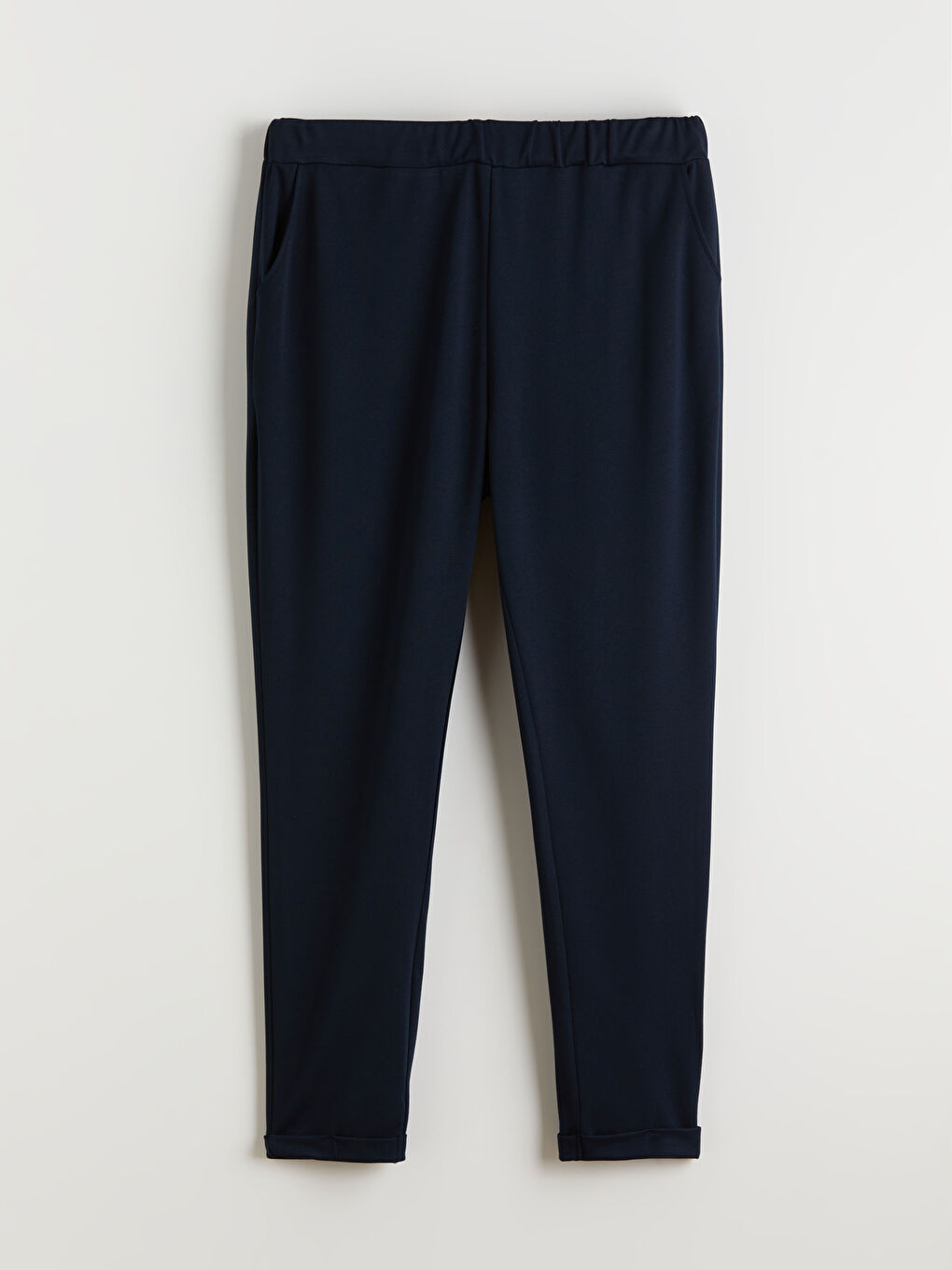 Lacivert Beli Lastikli Kadın Eşofman Altı-2