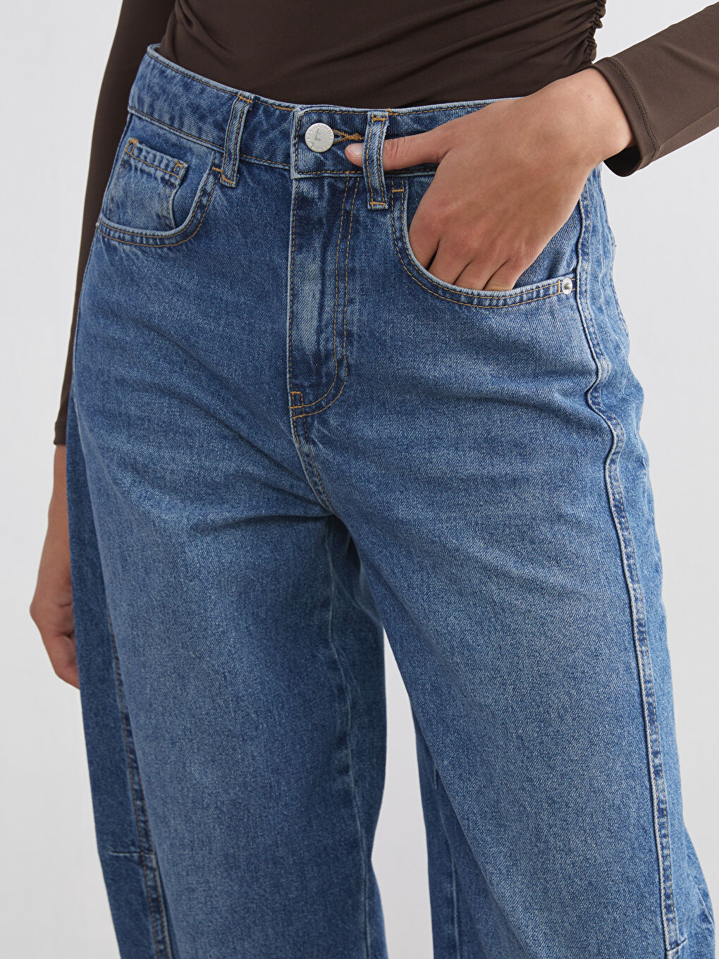 İndigo Balloon Fit Kadın Jean Pantolon-2