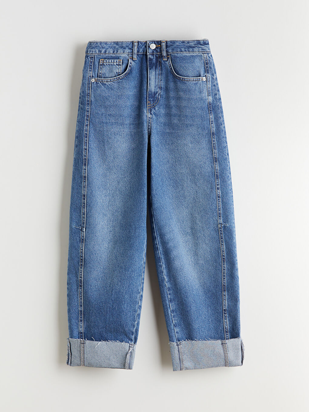 İndigo Balloon Fit Kadın Jean Pantolon-4