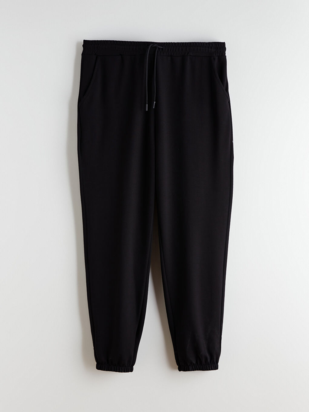 Siyah Beli Lastikli Kadın Jogger Eşofman Altı-2