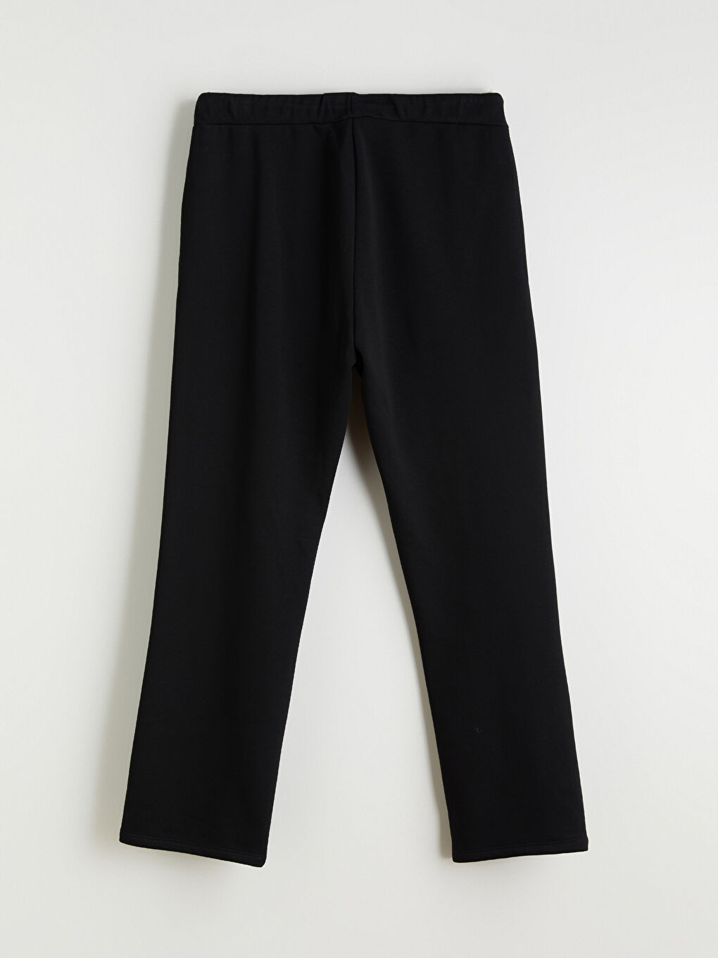 Siyah Beli Lastikli Kadın Kalın Eşofman Altı-1