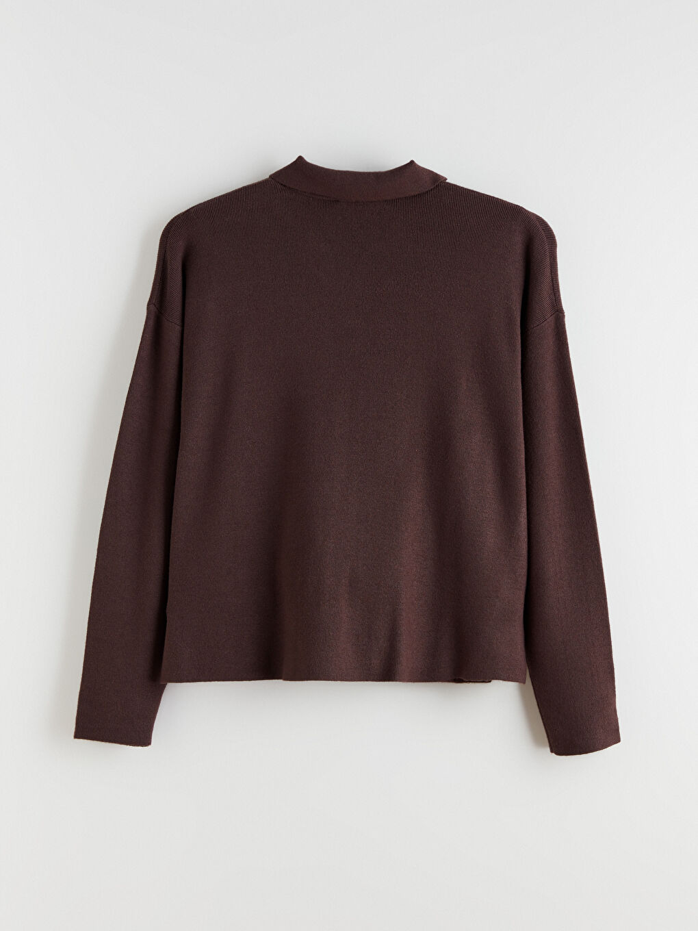 Свитер из трикотажа с воротником поло для женщин-6