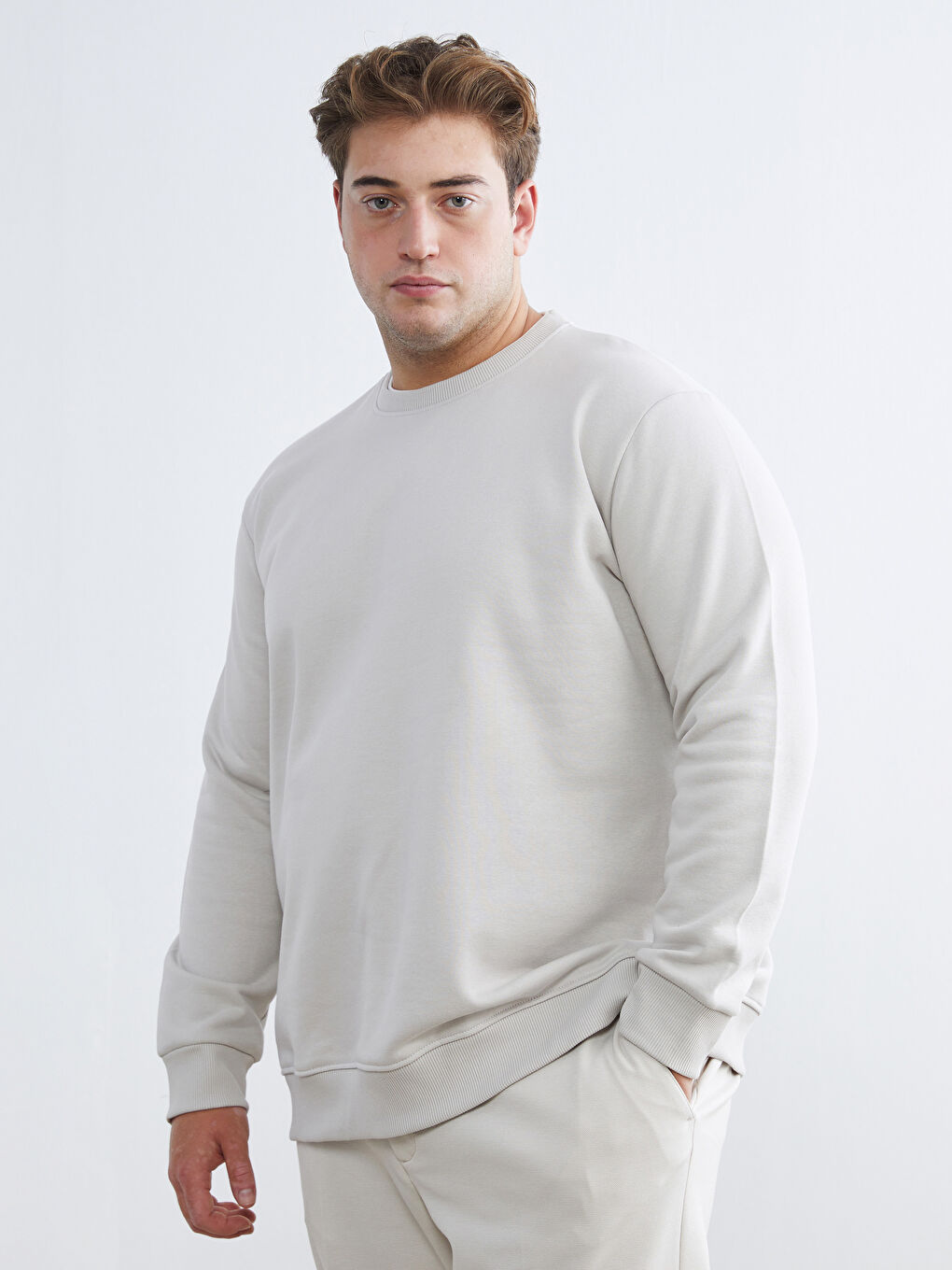 Мужчины Бежевый Свитшот