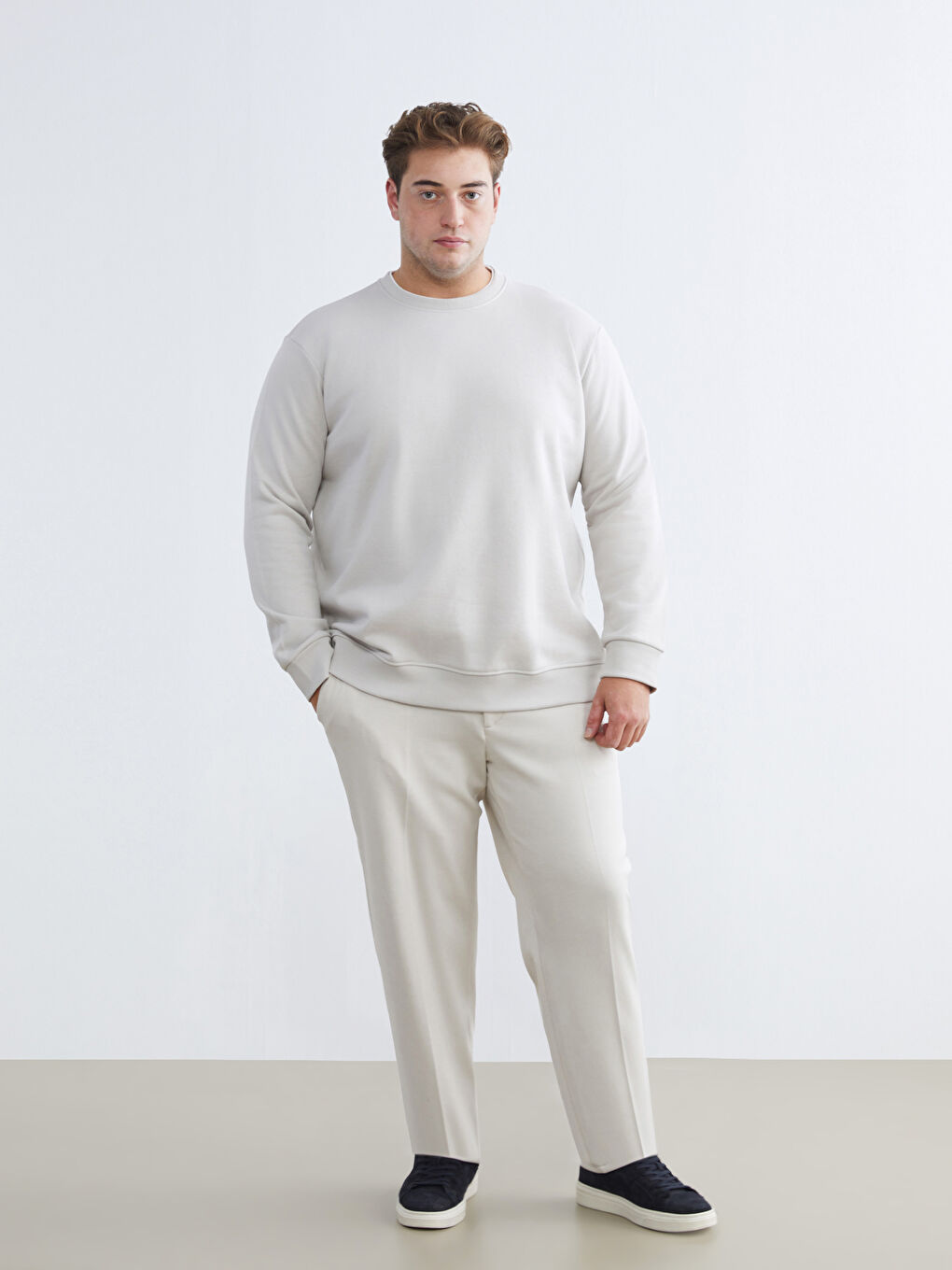 Мужчины Бежевый Свитшот-1