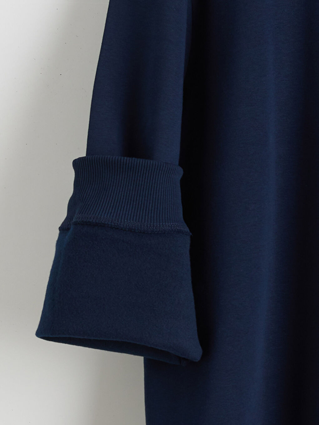 Lacivert Dik Yaka Erkek Sweatshirt-5