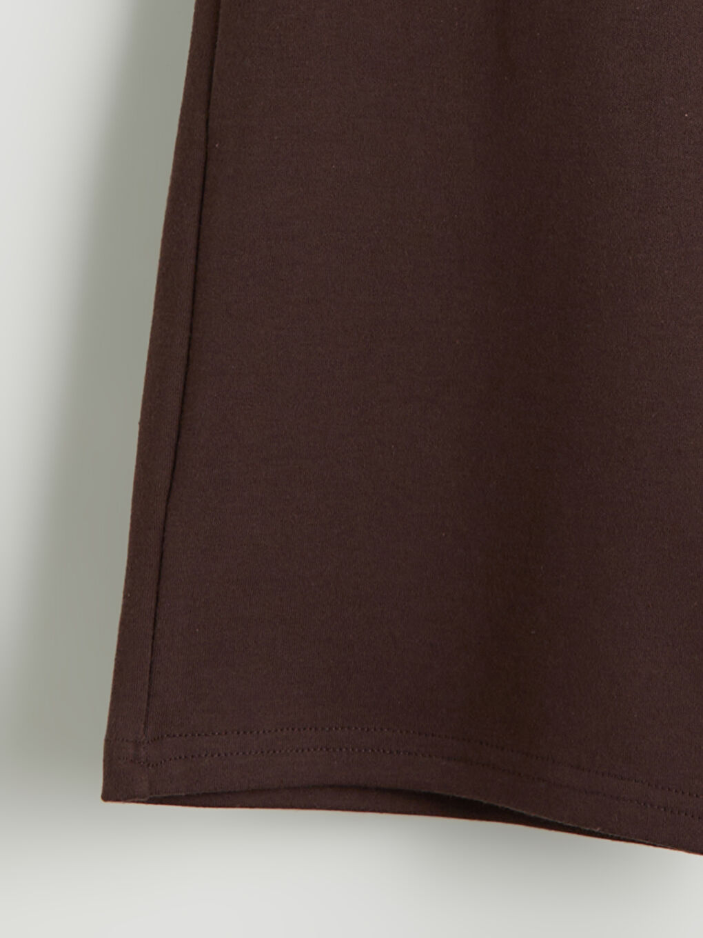 Kahverengi Beli Lastikli Geniş Paça Kız Çocuk Eşofman Altı-2