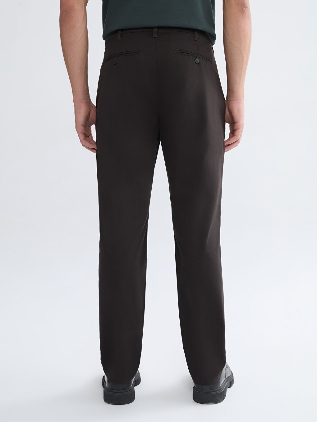 Kahverengi Standart Kalıp Erkek Chino Pantolon-3