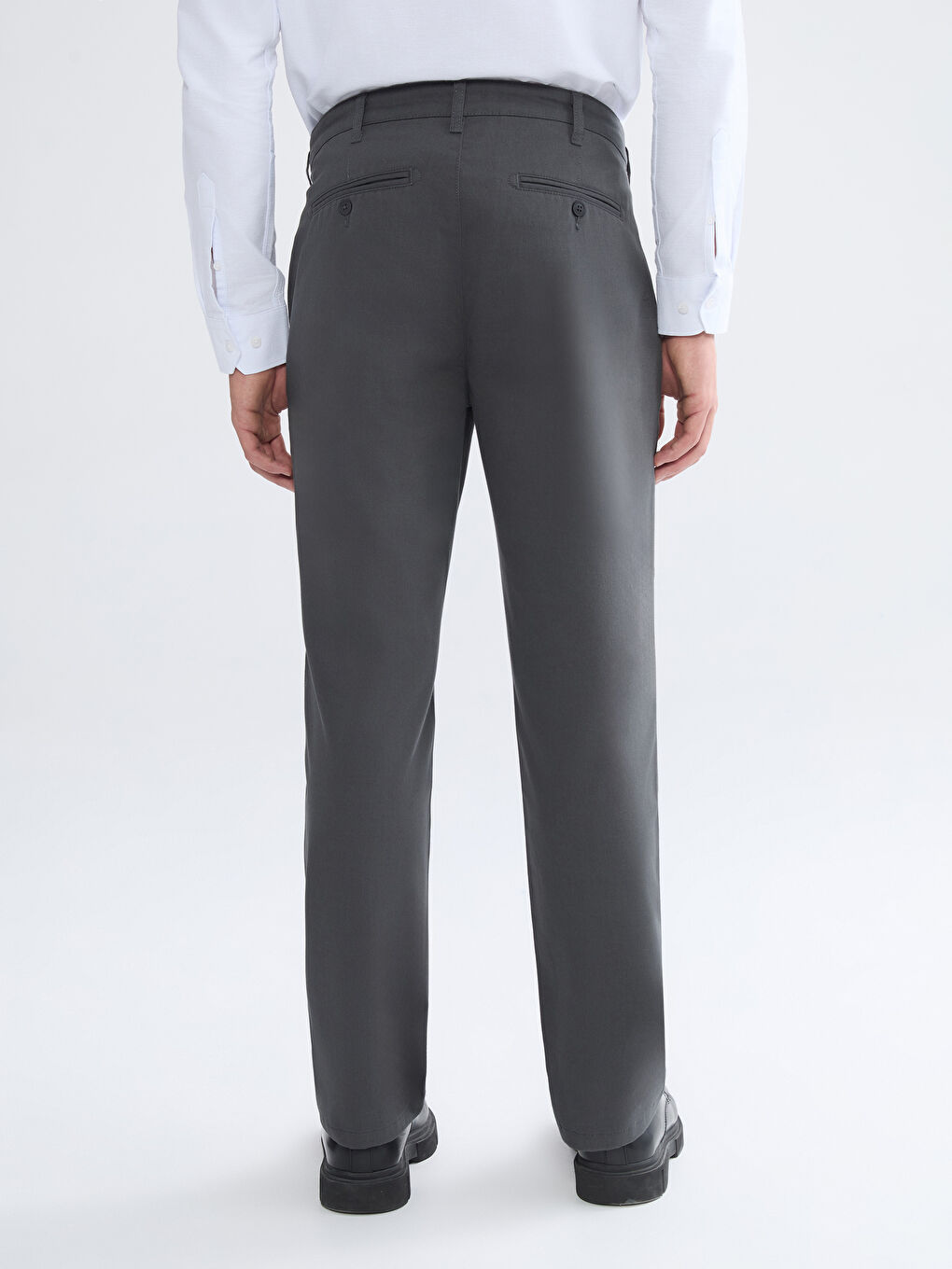 Antrasit Standart Kalıp Erkek Chino Pantolon-3