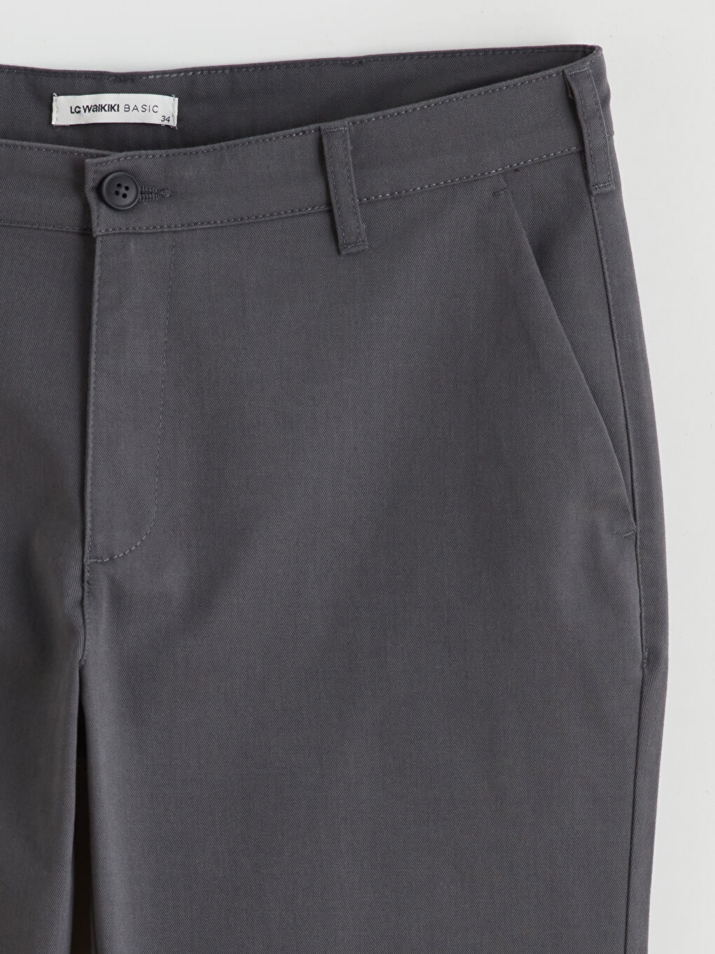 Antrasit Standart Kalıp Erkek Chino Pantolon-5