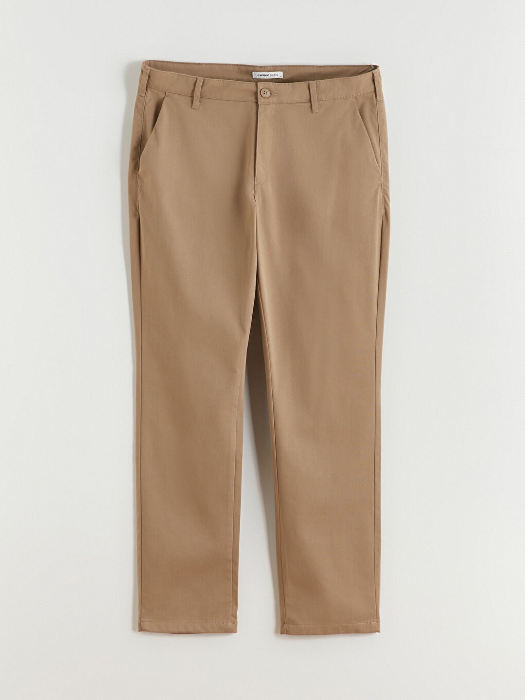 Bej Standart Kalıp Erkek Chino Pantolon-4