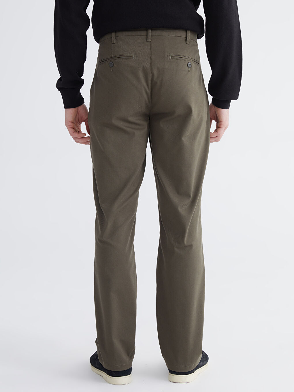 Haki Standart Kalıp Erkek Chino Pantolon-3