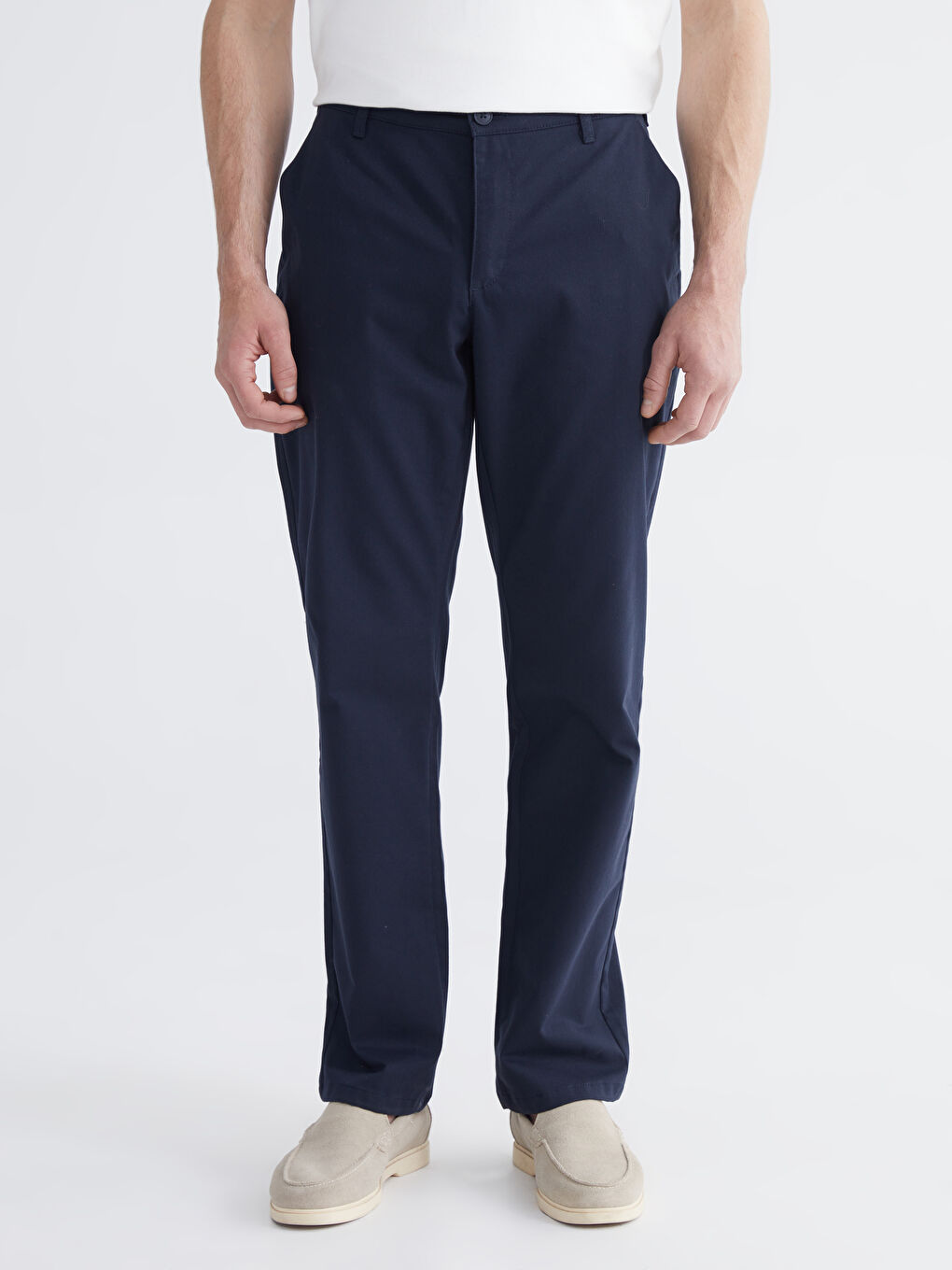 Lacivert Standart Kalıp Erkek Chino Pantolon-1