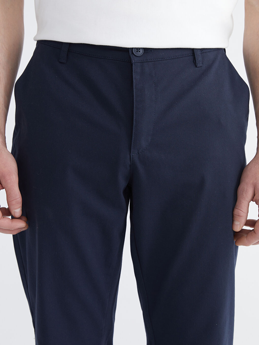 Lacivert Standart Kalıp Erkek Chino Pantolon-2