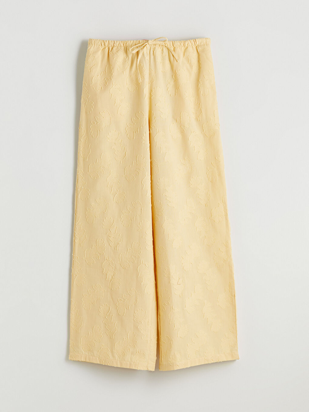 Elasticated Waist Patterned Wide Leg Women's Trousers-4
